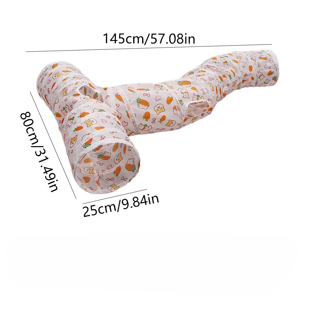 Túnel de zanahoria para gatos, suministros para mascotas, T S Pass, túnel de juego, túnel plegable para gatos, juguetes para gatos, barril de taladro transpirable para papel fuerte para interiores - imagen 4