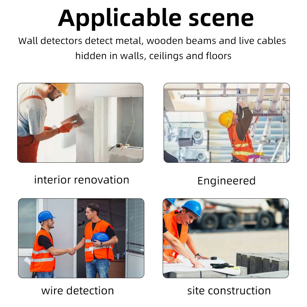 Detector de pared multifuncional 5 en 1, tachuelas de Metal, escáner de pared de madera, cables de CA, rastreador de profundidad, buscador eléctrico para pared y techo - imagen 5