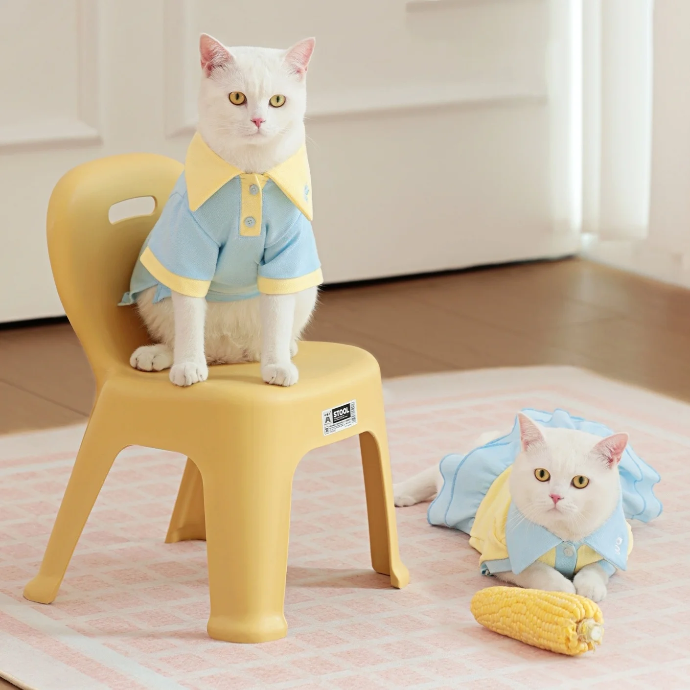 Polos para perros, vestido polo de algodón transpirable para perros, jersey, Polo con cuello abotonado para perros pequeños, falda polo para mascotas, ropa - imagen 2