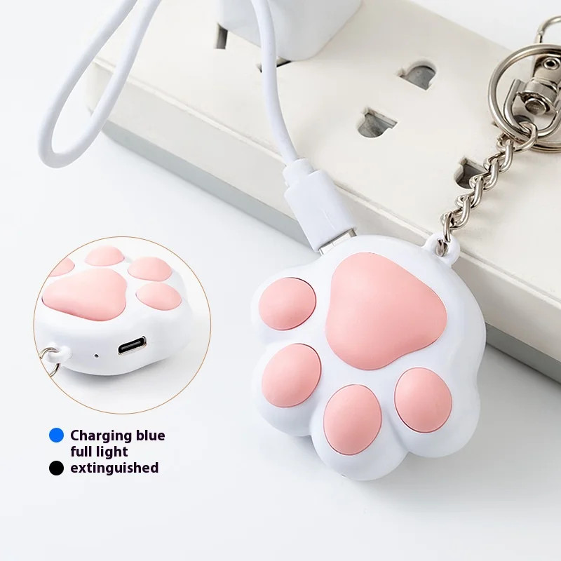 Llavero de juguete para gato con láser de carga, lindo llavero multifuncional para mascotas, iluminación de luz blanca púrpura con múltiples patrones - imagen 3