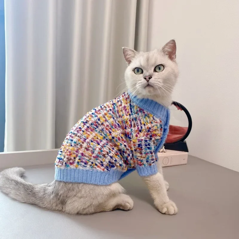 Suéter para cachorros, cárdigan de lunares de nuevo Color para otoño e invierno, ropa de Pomerania, ropa para perros y gatos - imagen 2