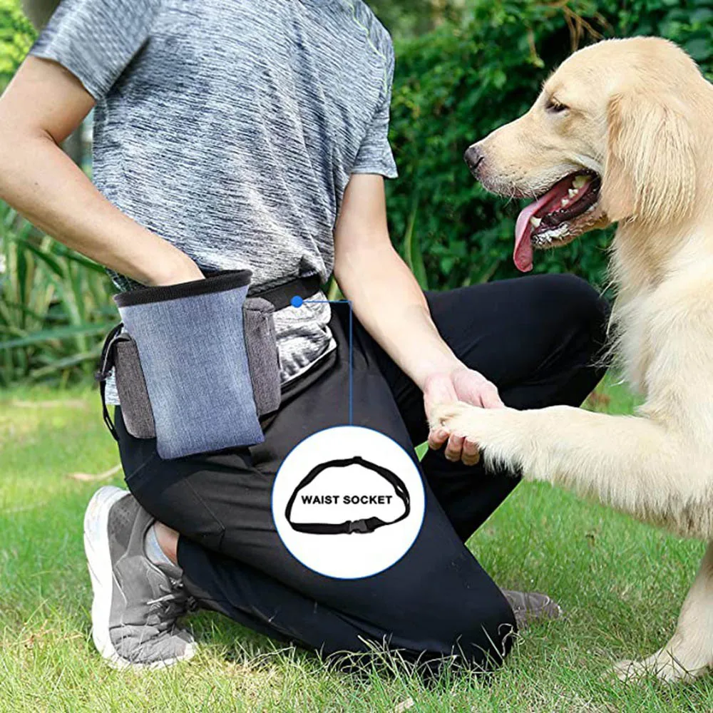 Bolsa de bolsillo para adiestramiento al aire libre para perros, cebo para aperitivos, bolsa de bolsillo para alimentación de mascotas, bolsa de agilidad para obedicia, bolsa de comida, bolsillo para aperitivos, riñonera de recompensa