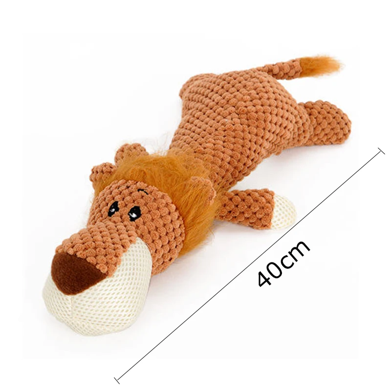 Juguete para perros grandes, bonito juguete de peluche con chirrido, juguetes de peluche de lana duraderos para masticar, bonito juguete suave, juguete Molar para mascotas, accesorios para perros - imagen 2