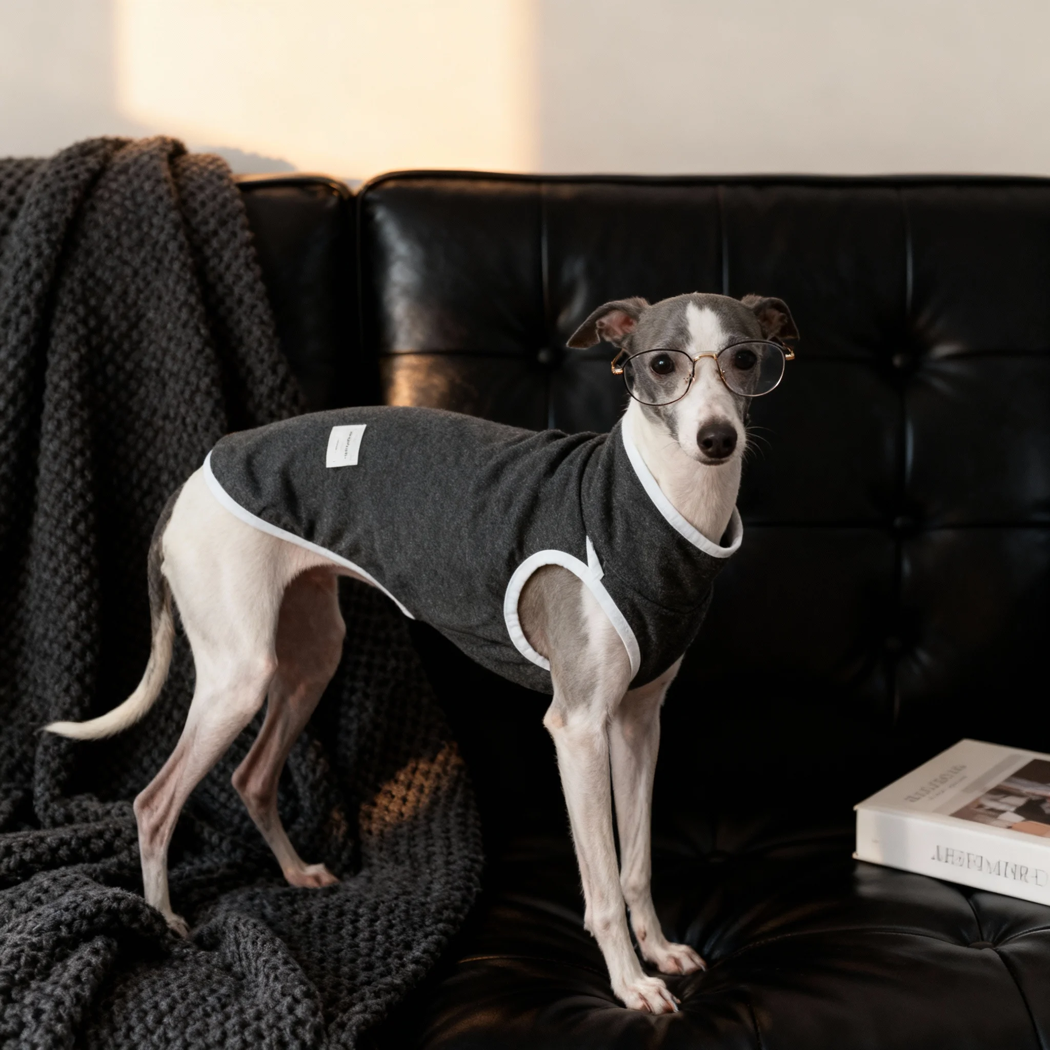 Chaleco lana cálido para perros Whippet – Abrigo otoño invierno - imagen 3