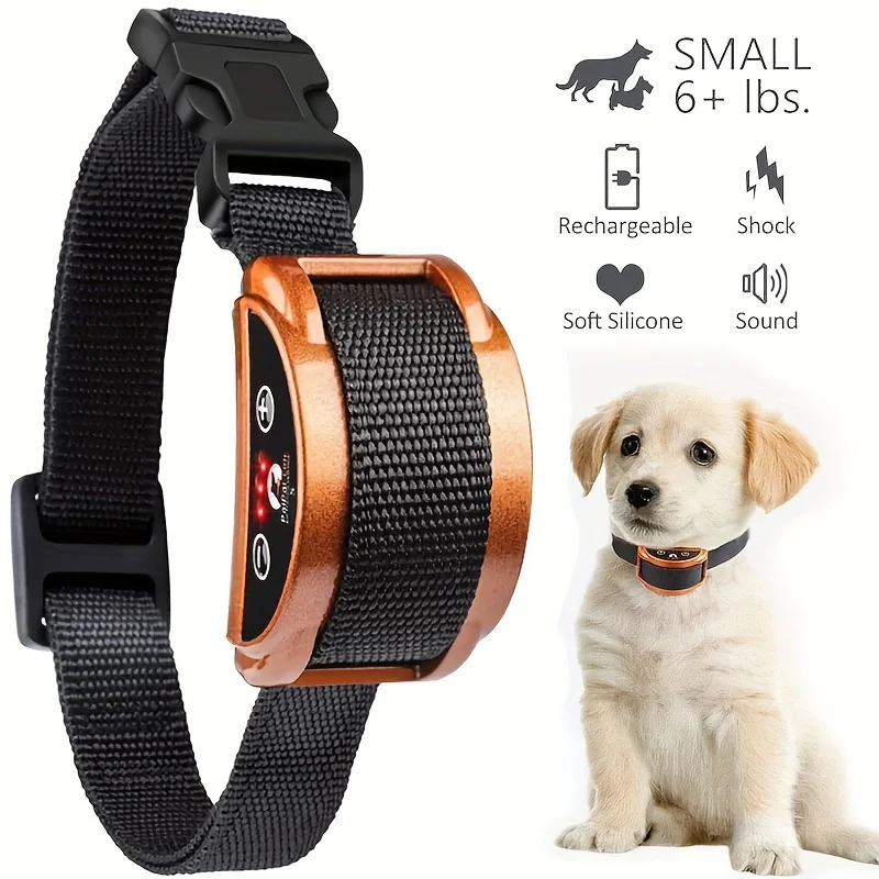 Dog Anti Bark Collar Hot Seller Rechargeable Pet Dog Barking Collar Yelping Stop Harmless Silent Vibration Dog Collar