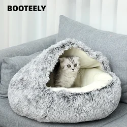 Perrera cálida de invierno para gatos, perrera de felpa para mascotas, perrera para perros de sueño profundo, estera para mascotas, casa para gatos, suministros para perrera para gatos