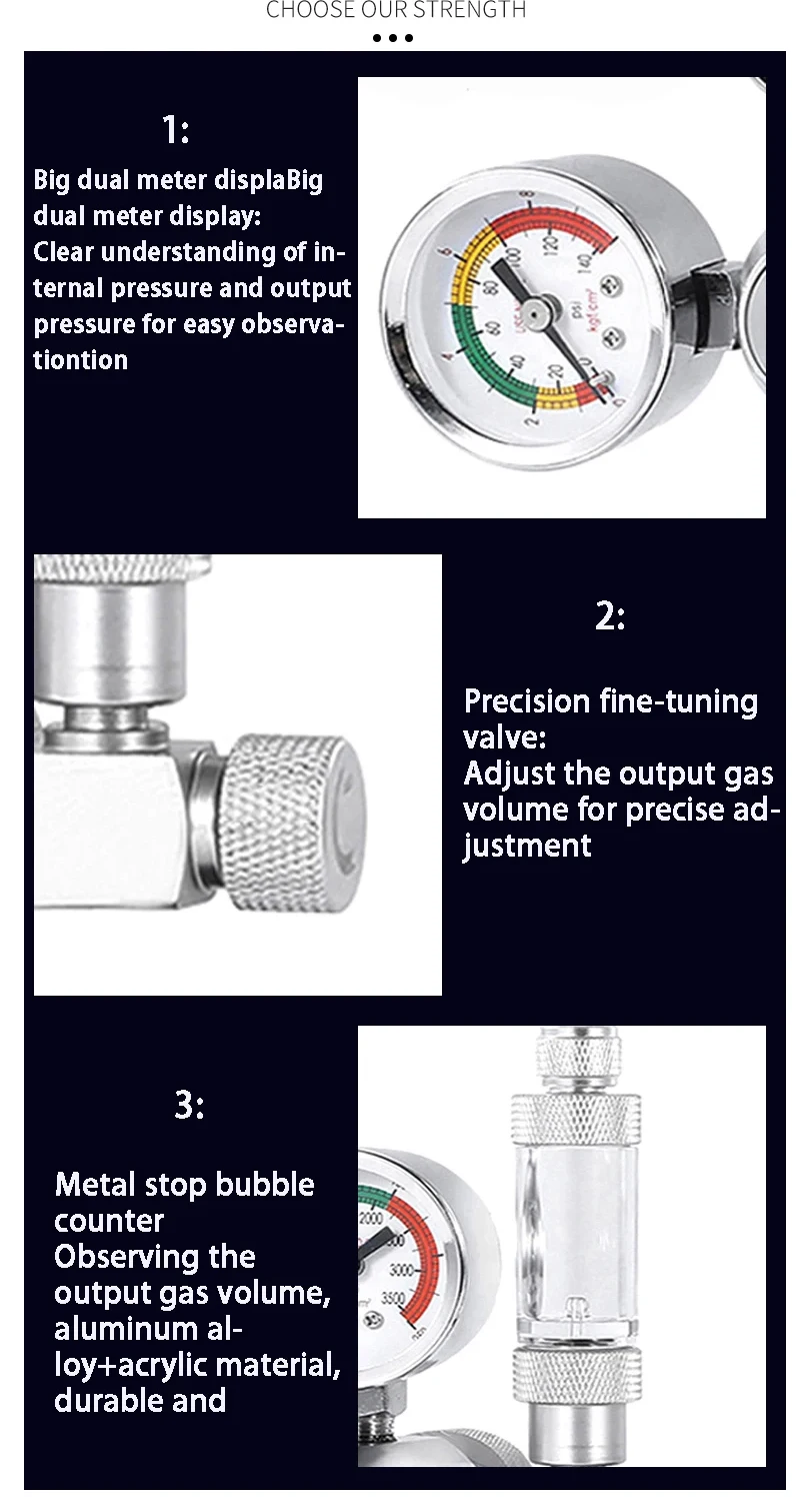 ZRDR-regulador de CO2 para acuario, Kit de solenoide magnético, válvula de retención, accesorios para pecera, sistema de Control de CO2, juego generador de Reactor - imagen 5