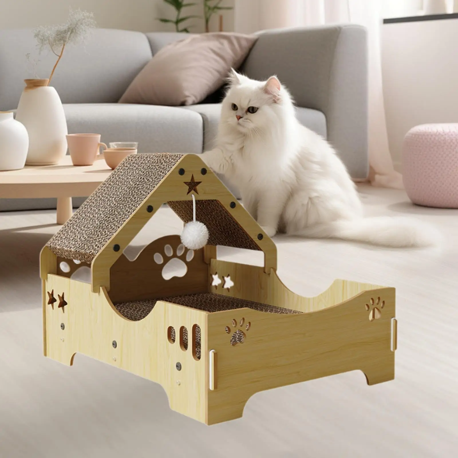 Cardboard Cat House Versatile Thickened Home Decoration Scratching Pad House