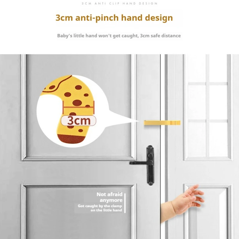 Tope de puerta de seguridad para bebé, protección de muebles para recién nacidos, antipellizco, cuidado de animales, cerradura para niños, Protector de dedo, 2/5 Uds. - imagen 5