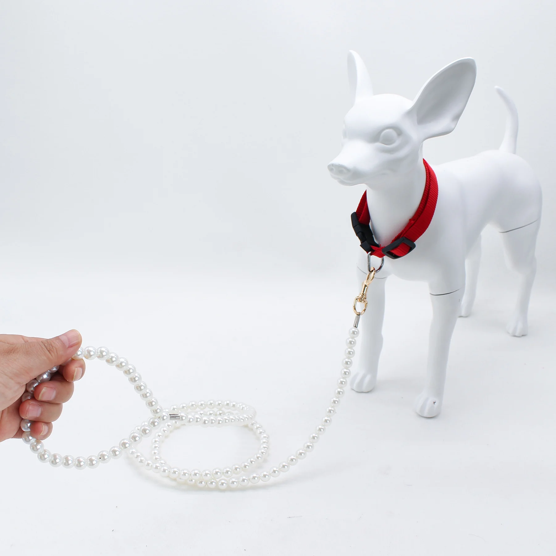Correa decorate con piedras para perros y gatos – Color rosa - imagen 4