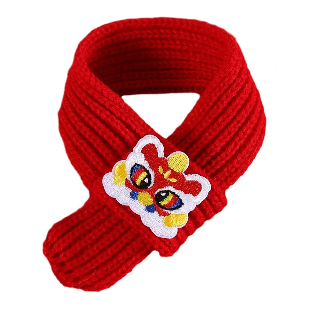 Bufanda de punto roja para gatos, bufanda para mascotas de Año Nuevo Chino, bufanda de la fortuna bordada para gatos, perros pequeños, accesorio de vestir para Festival - imagen 5