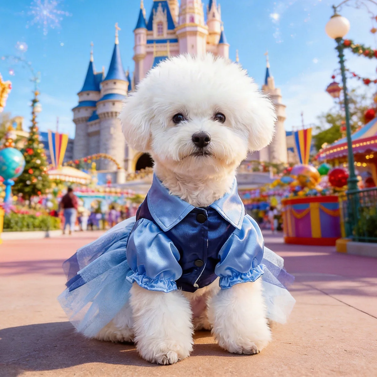 Vestido sin mangas con lazo para perros y gatos – suave, transpirable - imagen 3