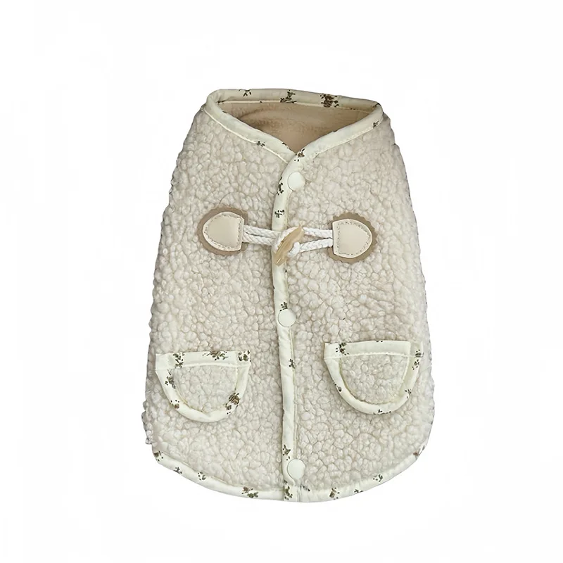 Chaquetas de invierno para cachorros, chaleco cálido de lana de cordero para mascotas, abrigos para perros, camisa de fondo, traje, ropa para cachorros y gatos, ropa para perros pequeños Yorkshire - imagen 5