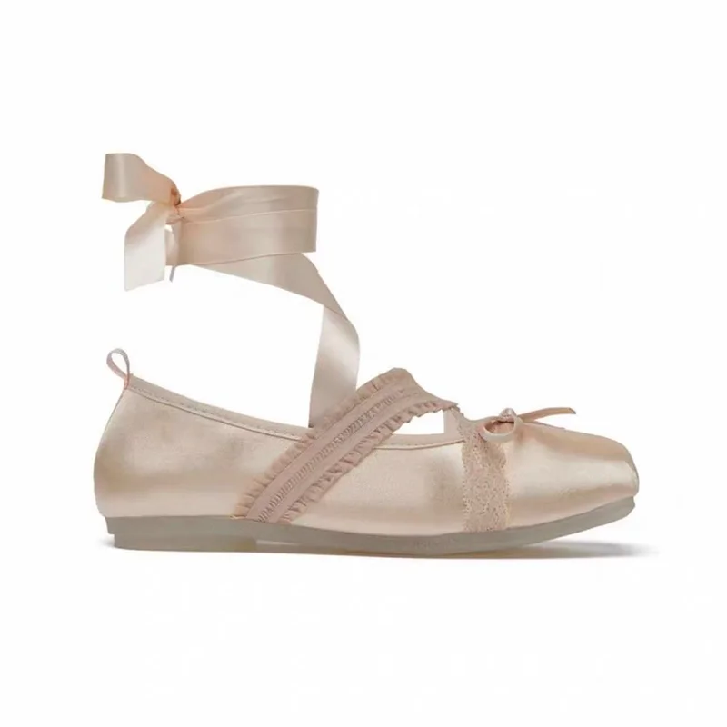 Zapatos planos elegantes con lazo para gatos y perros