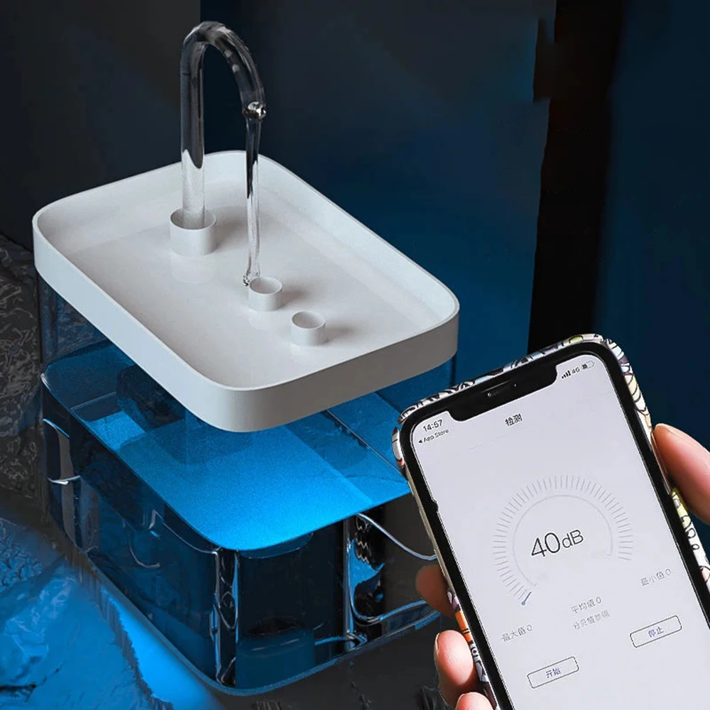 Fuente para beber para gatos con filtro de circulación de 1,5 l, fuente Universal para gatos y perros, automática, eléctrica, silenciosa, USB - imagen 5