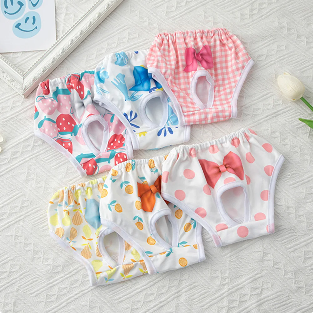 Pañales reutilizables para mascotas, pantalones cortos para perros pequeños, previenen la cosecha, pantalones fisiológicos para cachorros, ropa interior maltesa Chihuahua - imagen 4