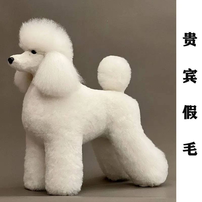 Maniquí de peluquería canina con pelo sintético para Bichón pequeño - imagen 3