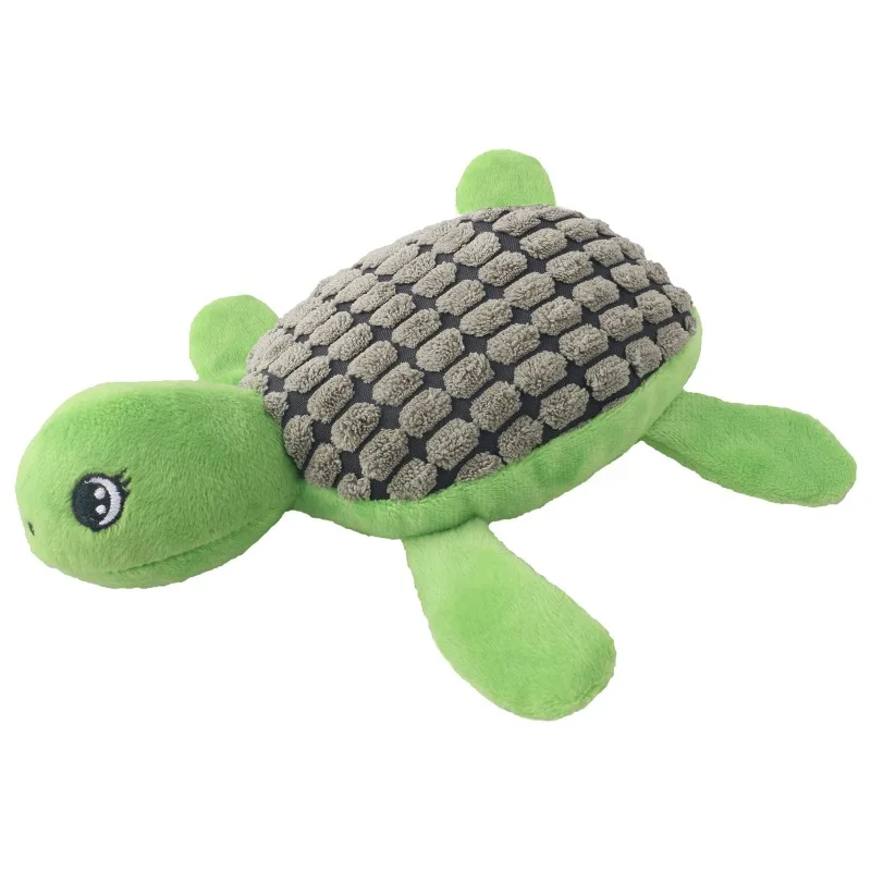 Juguete masticable de felpa para mascotas, lindo muñeco de tortuga, gato, perro, juguetes chirriantes, boca limpiable, juguete duradero, suministros interactivos de entrenamiento para mascotas, juguetes para perros - imagen 4