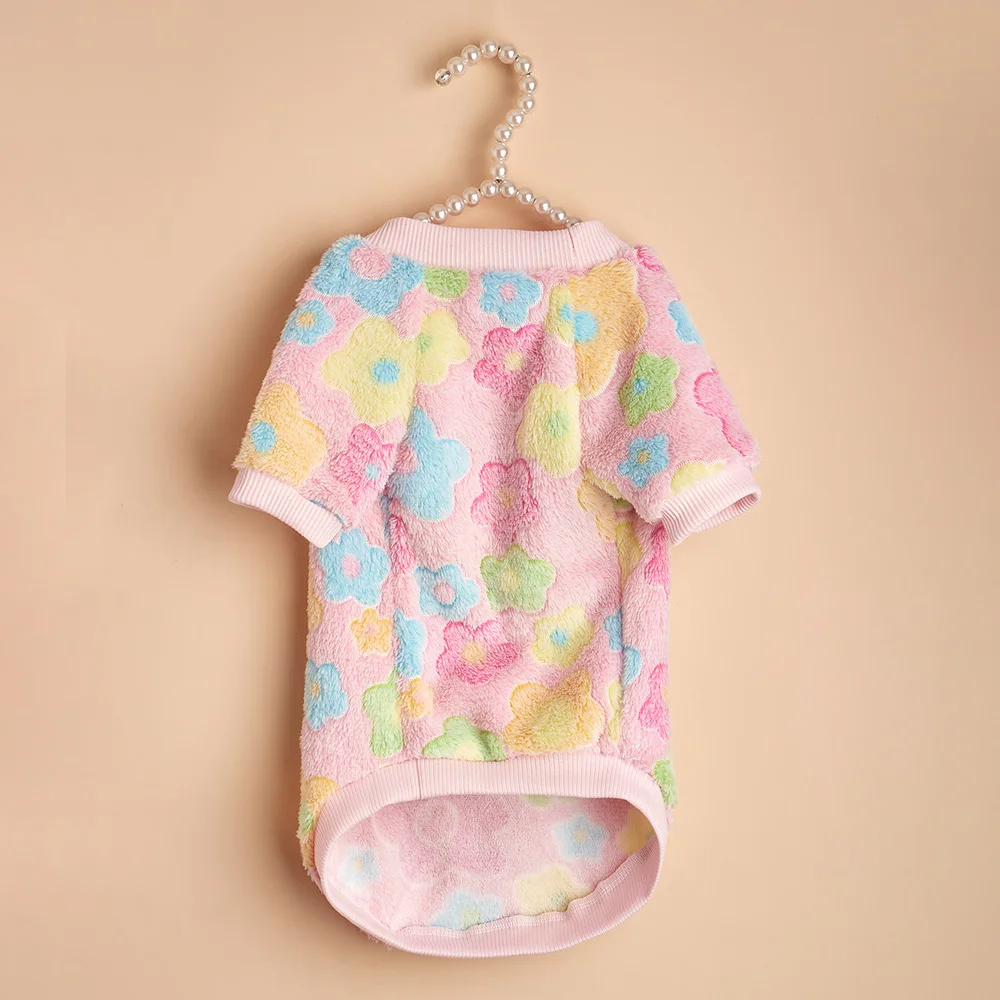 Mono cálido para mascotas, Sudadera con capucha de manga de felpa, cuello para perros pequeños de Color caramelo, ropa para Chihuahua, Yorkie Terrier - imagen 4