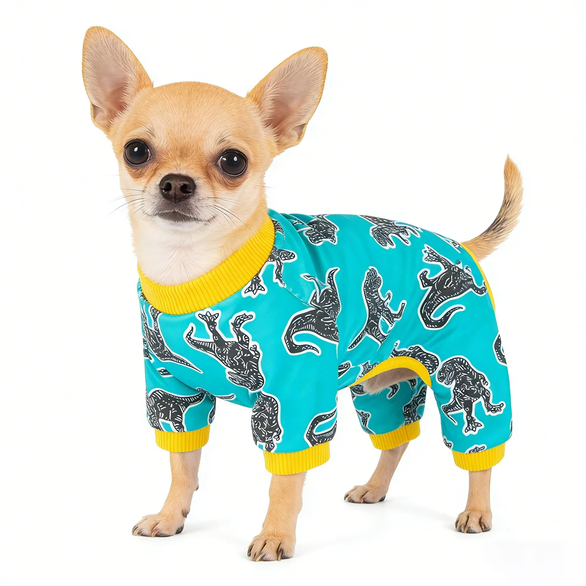Pijamas para perros pequeños, pijamas para cachorros y niñas, monos de verano para mascotas para Chihuahua Yorkie, taza de té, bonito traje elástico de Material suave - imagen 4
