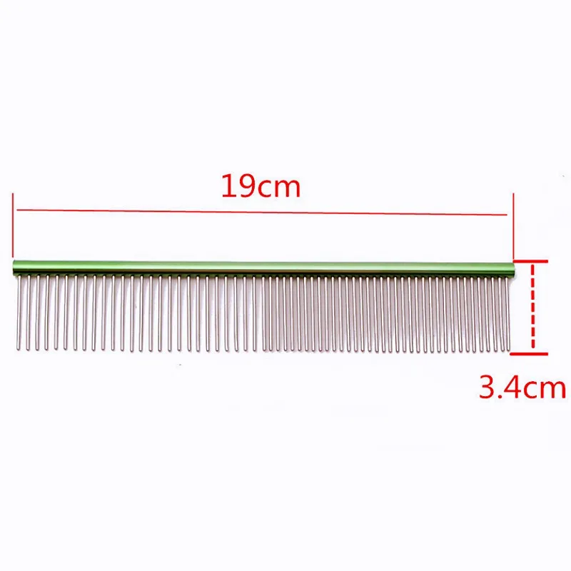 Peine para perros de acero inoxidable, utensilio para eliminar el pelo de mascotas, cepillo de masaje para perros, cuidado de mascotas, peine para gatos, limpieza de nudos de pelo para perros, suministros para mascotas - imagen 4