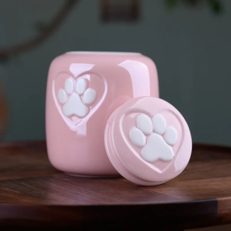 Caja funeraria de cerámica para cachorros, urna para cenizas de perros y gatos, urnas funerarias conmemorativas para mascotas y gatitos, suministros de urnas de cumpleaños - imagen 4