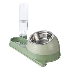 Dispensador de agua y cuenco lento antiderrames para perro y gato