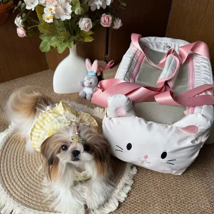 Transportín para gato bolso bandolera ligero y cómodo para viajar