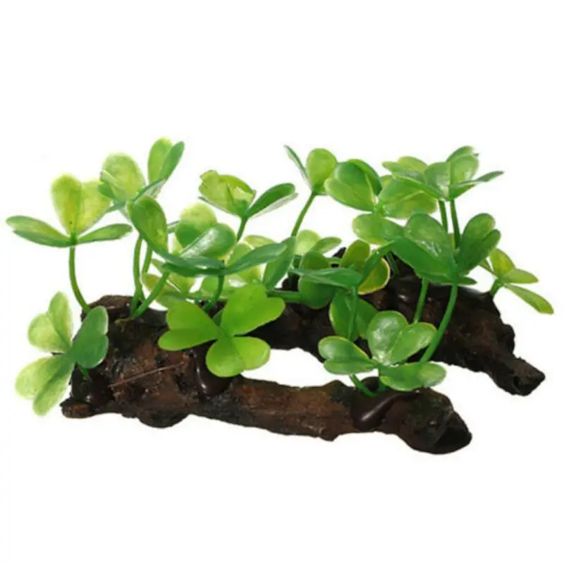 Tronco de árbol de tortuga Artificial de plástico, madera flotante, acuario, pecera, cilindro de reptil, planta de raíces, adorno de decoración de madera - imagen 3