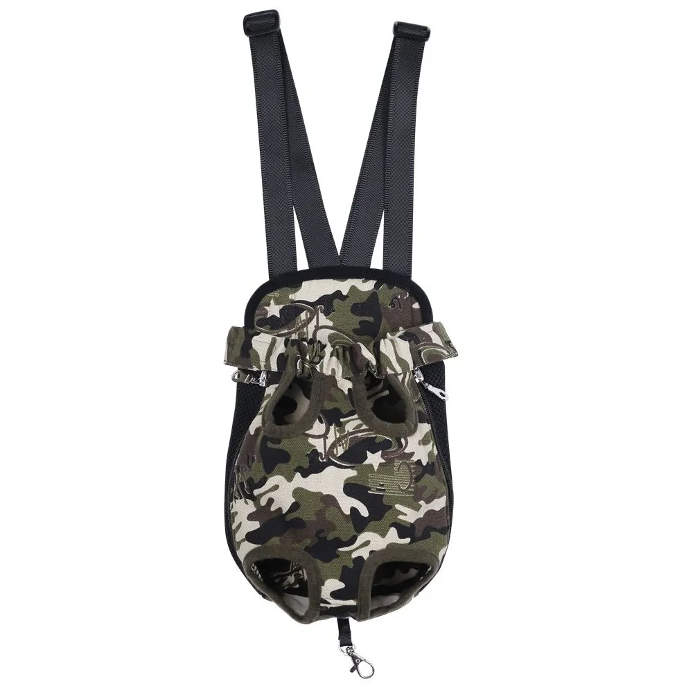 HQ-mochila de pecho frontal para mascotas, bolsa de transporte de cinco agujeros para perros, bolso de mano para exteriores, portador de malla para gatos y cachorros - imagen 4