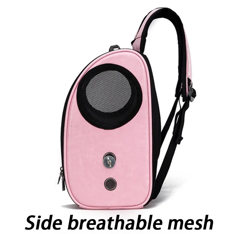 Mochila para loros de viaje al aire libre con percha, mochila portátil para loros, jaula, bolsa transportadora transparente para loros, bolso, suministros para pájaros - imagen 4