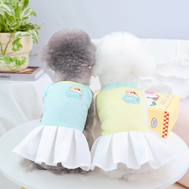Vestido para mascotas de primavera y verano, falda de princesa, arnés de Navidad, cuerda de tracción, abrigo para perros pequeños, ropa de vacaciones para cachorros, caniche Yorkie - imagen 3