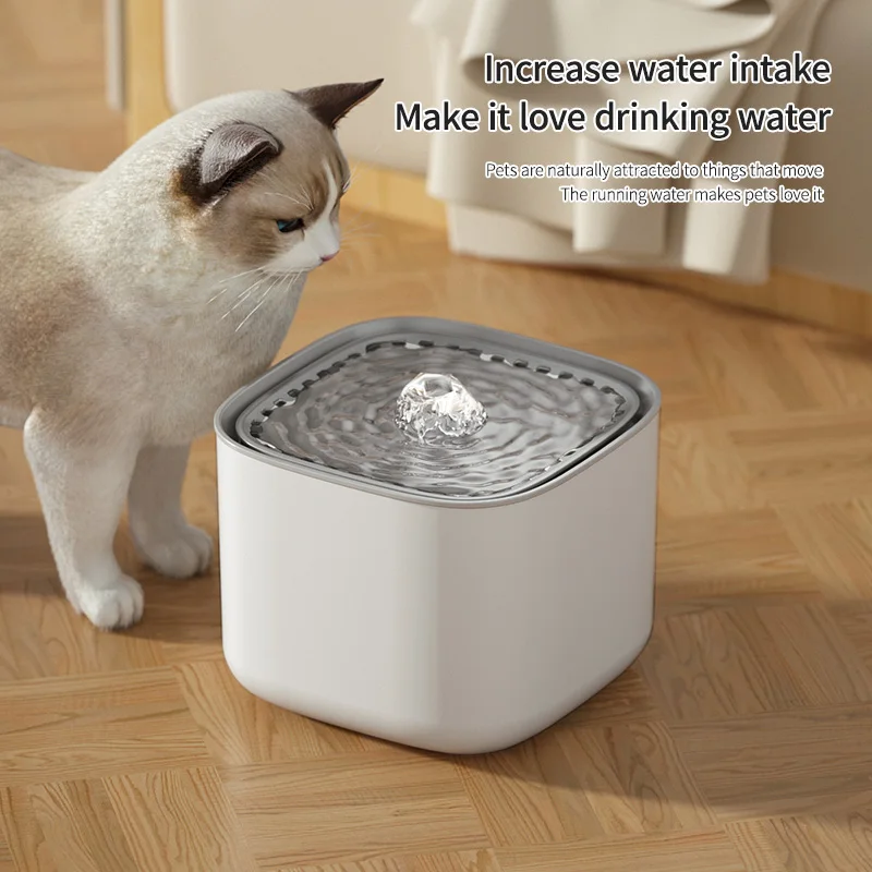 Bebedero automático con filtro para gatos – Fuente de agua USB silenciosa