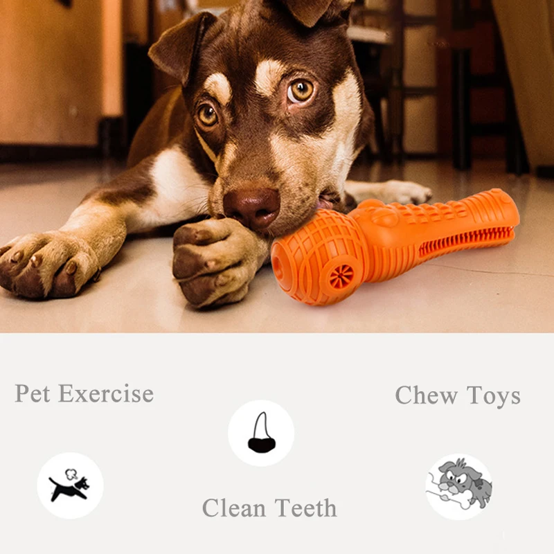 Juguetes interactivos para perros, divertido juguete para masticar para perros, juguetes duraderos con sonido para cachorros, juguete de limpieza dental para perros resistente a mordeduras, suministros para mascotas - imagen 5