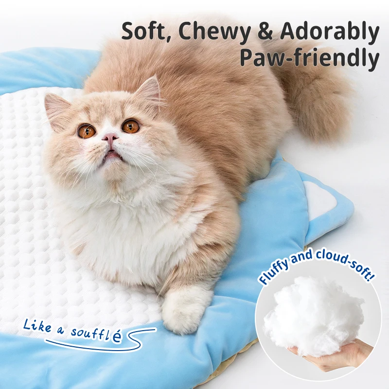 Pet Bed Pad: un colchón versátil para perros y gatos, con tela de fibra y material de núcleo blando para un disipador de calor eficiente - imagen 4
