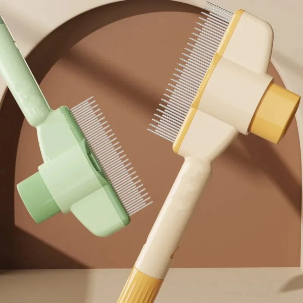 Peine para perros, removedor de pelo para mascotas, cepillo para perros con un botón, cepillo autolimpiante para gatos, peines de masaje para perros, cepillos de aseo para productos para mascotas - imagen 5