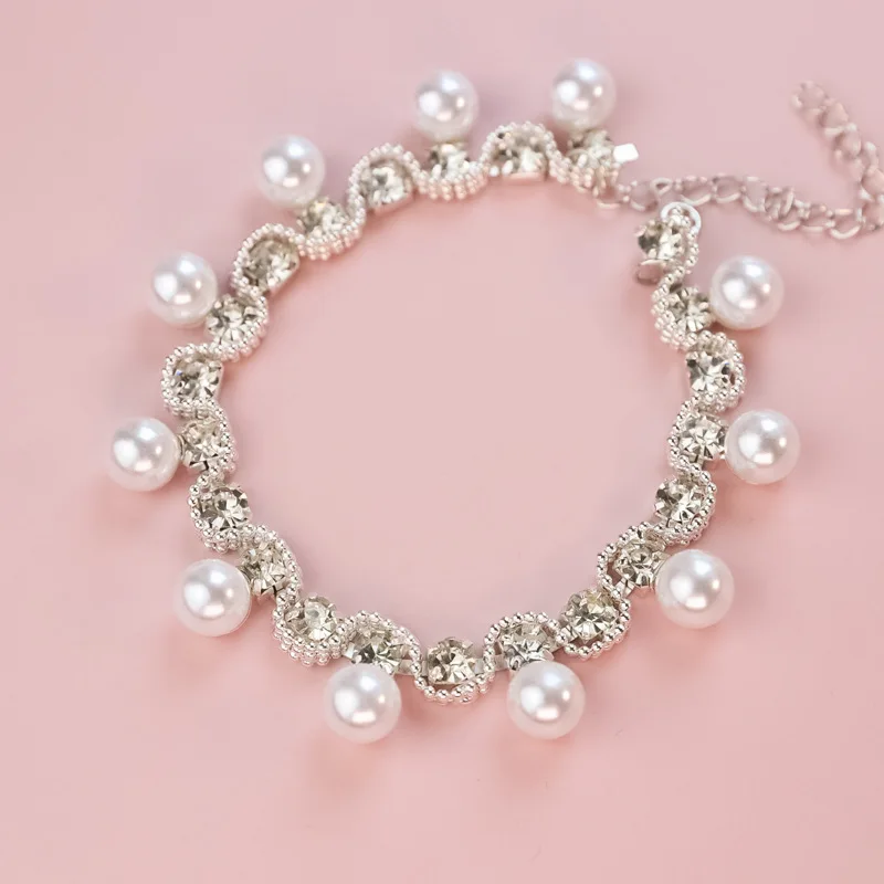 Collar de princesa perla para mascotas: cadena de plata ajustable, collar de diseño floral de lujo para gatos, yorkies y perros pequeños - imagen 5