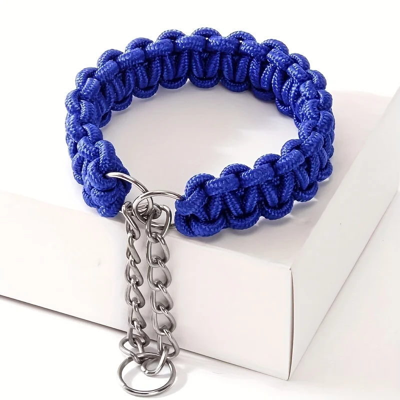 Collar de nailon trenzado para perro, cadena de entrenamiento fuerte y ajustable para uso diario en interiores y exteriores, 1 unidad - imagen 5