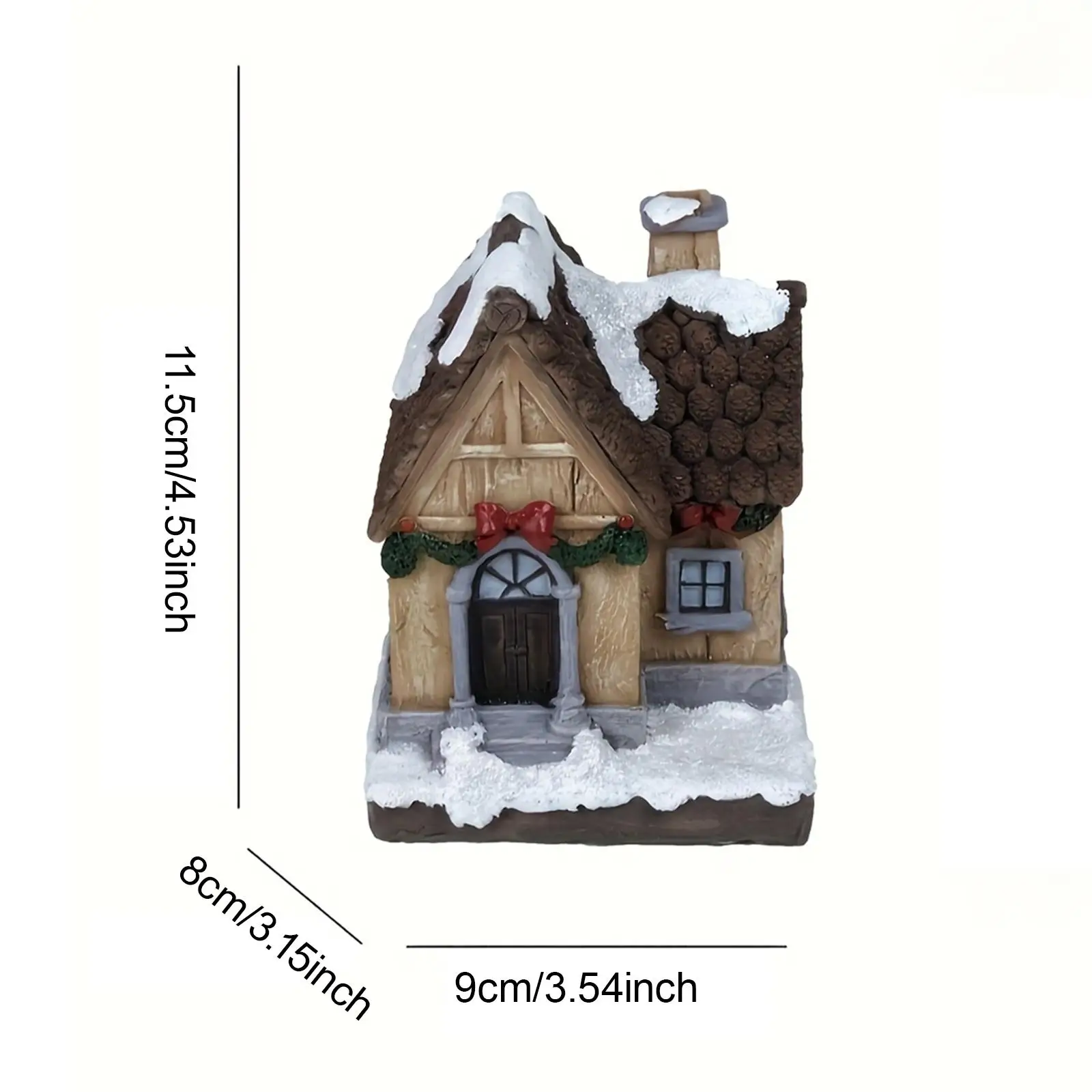 Christmas Village House Nordic Miniature Xmas Landscaping Holiday Gift Vintage Decoration Building Figurine Snow House Sculpture Christmas Village House Nordic Miniature Xmas Landscaping Holiday Gift Vintage Decoration Building Figurine Snow House Sculpture