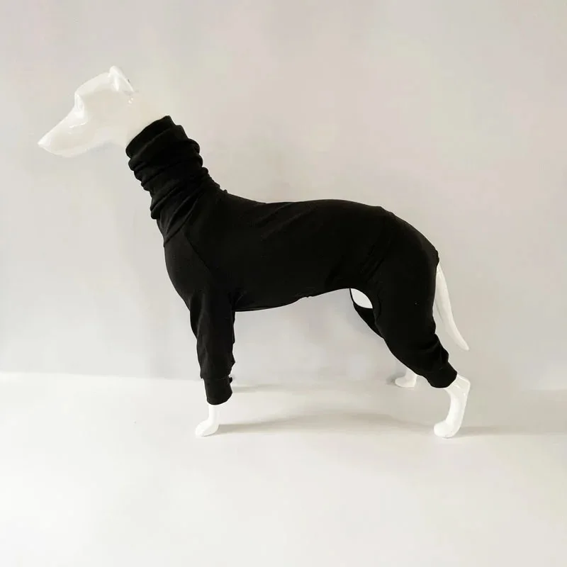 Mono de primavera de 4 patas para galgo italiano, camiseta interior de algodón suave de otoño para pijamas de cuello alto Whippet para perros Terrier - imagen 2