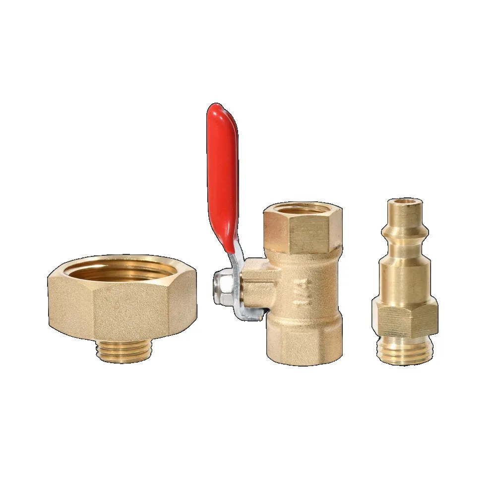 Adaptador de salida de invierno RV, enchufe de conexión rápida de 1/4 ", rosca de manguera de jardín de 3/4" con válvula de bola para piezas de sistema de agua RV - imagen 3