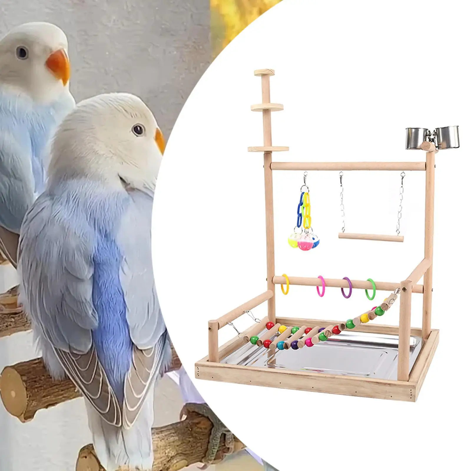 Parrot Playground Parrots Tabletop Parrot Stand for Cockatiel Parakeet Finch