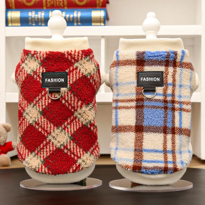 Sudadera terciopelo suave invierno para Bulldog Francés y gatos - imagen 2