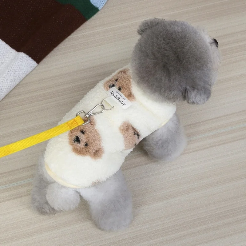 Ropa cálida de otoño para perros, chaleco con estampado de animales para perros, sudaderas con capucha, jerséis de lana de lujo para cachorros, suéter suave y bonito para gatos, disfraz de chaleco para mascotas - imagen 3