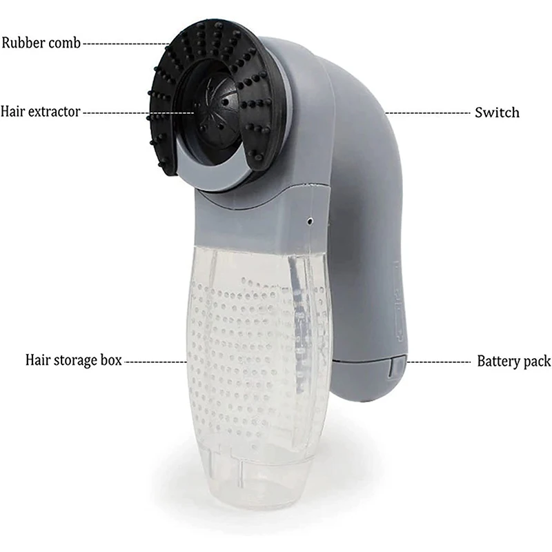 Removedor de pelo eléctrico para mascotas, aspiradora de aseo, eliminador de pelo, recortador, herramientas de limpieza para perros, cachorros y gatos - imagen 4