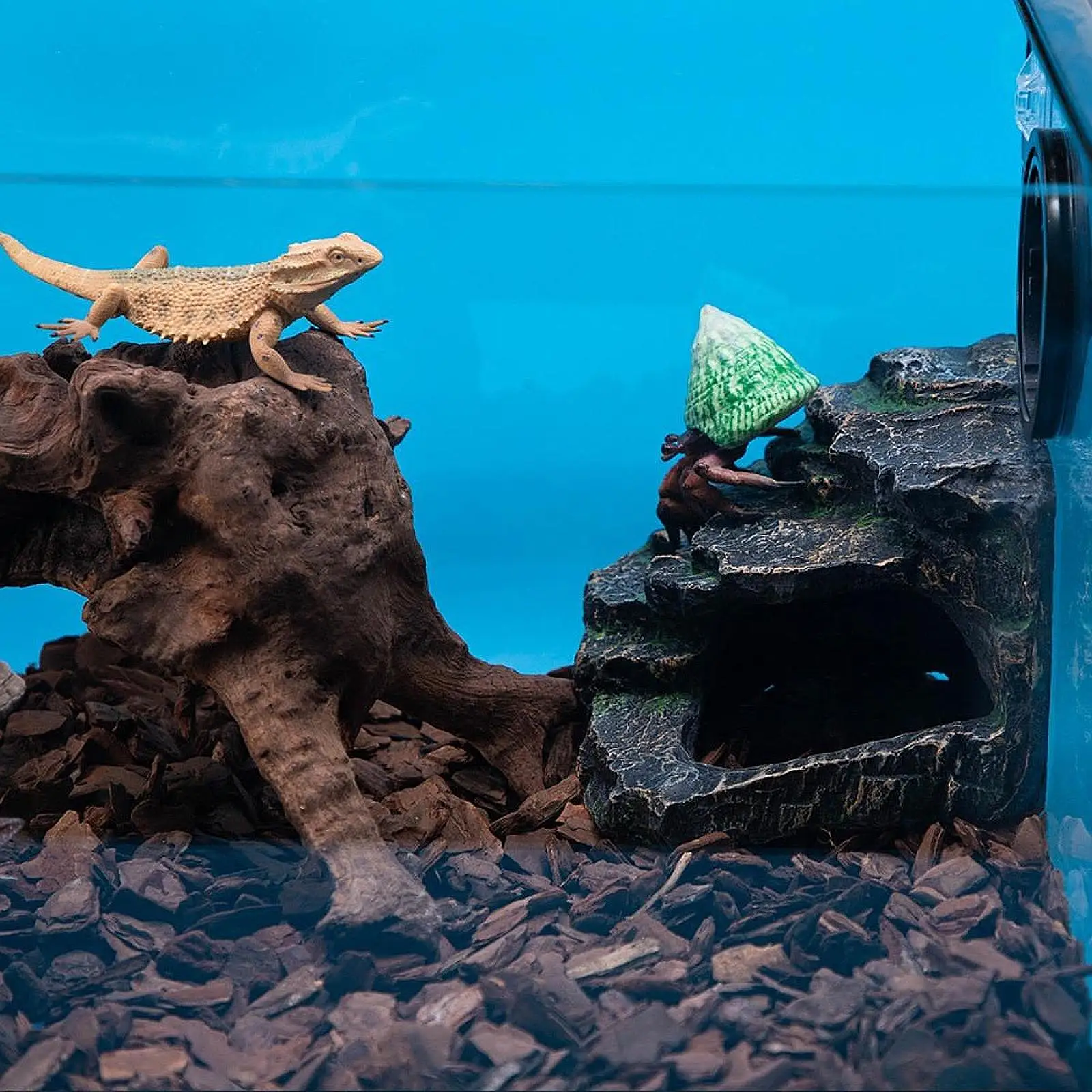 Resin Reptile Rock Hideout Turtles Basking Platform Aquarium Tank Accessories Landscape for Bearded Dragon Aquatic Turtles - imagen 2