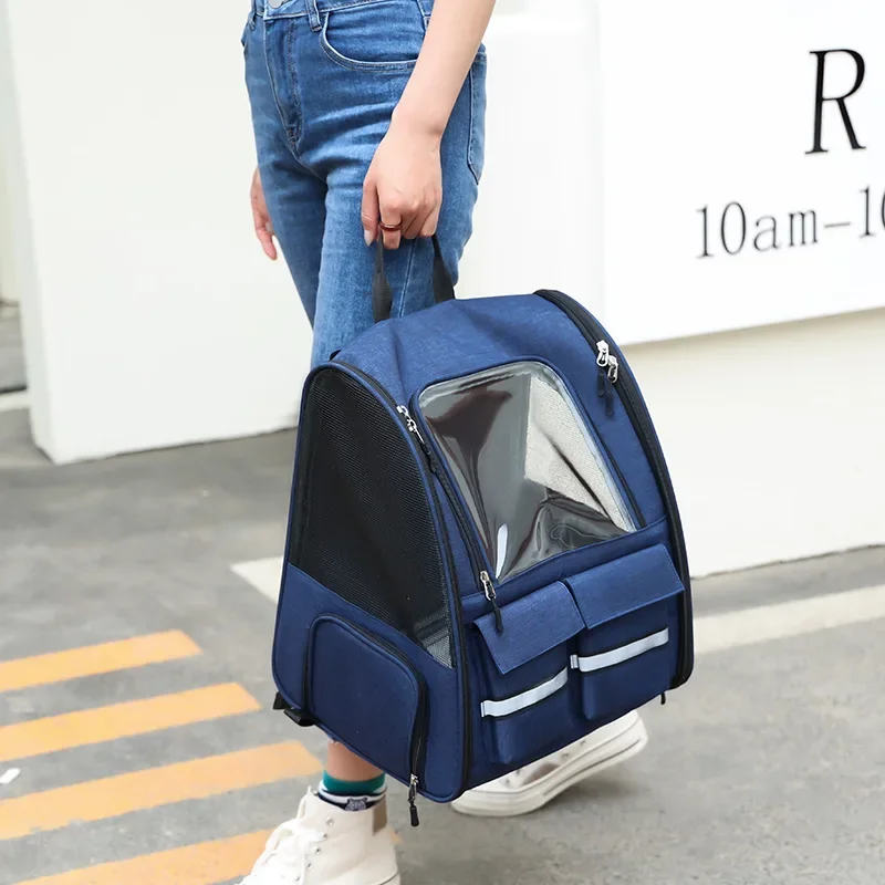 Cat Bag Out Portable Backpack Tie Rod Breathable Foldable Pet Cat Bag Pet Products - imagen 3