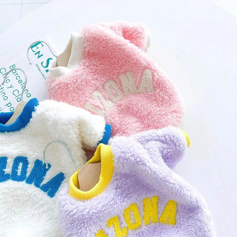 Sudadera de lana suave para mascotas, ropa de invierno de Color sólido para perros pequeños, sudadera de gato esfinge moderna, ropa de Bulldog Francés de Año Nuevo