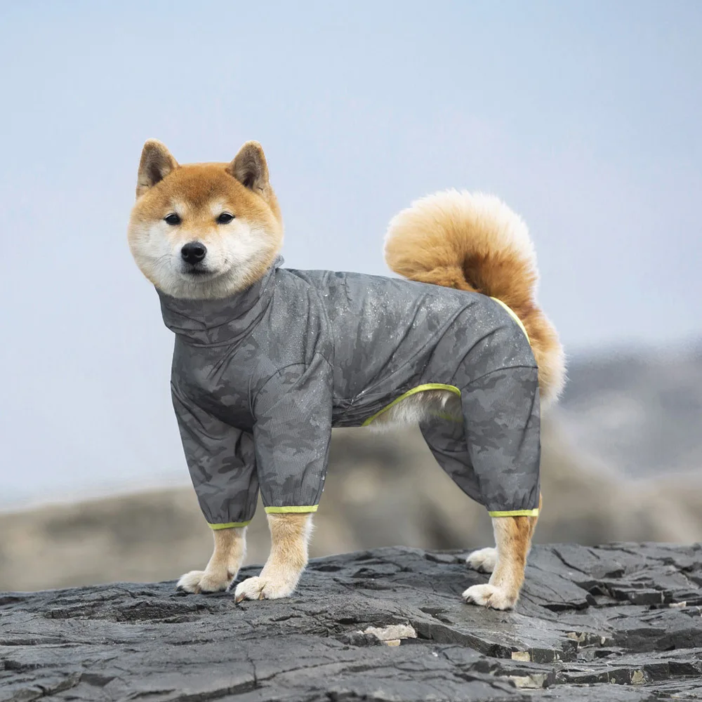 Chubasquero para perros grandes, impermeable, reflectante, chaqueta de lluvia Golden Retriever, impermeable para perros grandes y finos de cuatro patas para mascotas al aire libre XL-8XL - imagen 4