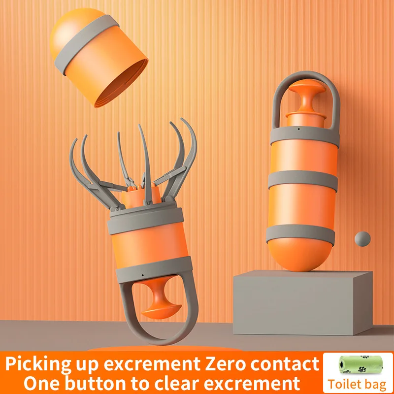 OUZEY-recogedor portátil para excrementos de perros, productos de limpieza para mascotas, recogedor de inodoro de contacto cero para perros y gatos, excreadores para caminar - imagen 3